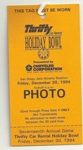 1994 Holiday Bowl Game Press Pass Michigan Wolverines Colorado State Rams - $1,588.12 MXN