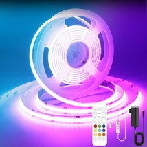 Bluetooth Rgb Cob Led Strip Lights,9.8Ft Dimmable 12V Led Light Strip, Party - £32.49 GBP