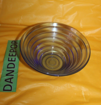 Vintage Blue Depression Glass Swirl Pattern Small Round Serving Mixing Bowl - £27.68 GBP