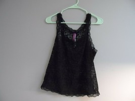 Adore Me Women&#39;s Lace See Through Risque Pajama Top 07868 Black Large - £7.56 GBP