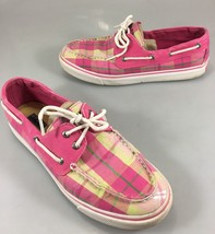 Sperry Top-Sider 9 M Biscayne Hot Pink Silver Sparkle Boat Shoes 9771668 - £25.52 GBP