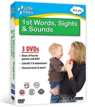 Little Steps: First Words, Sights &amp; Sounds (DVD 3-Disc Box Set)  NEW - £7.66 GBP