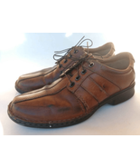 Clark&#39;s Men&#39;s 9 M Touareg Vibe Brown Leather Oxfords Dress Shoes - $29.68