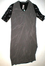 New Womens 4 NWT Designer Antonio Marras Italy Dress 40 Silk Sequins Black Gray  - £941.45 GBP