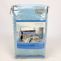 Coastal Life Euro Sham Tropez Aqua Blue 100% Cotton New - $368.88 MXN