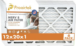 Proairtek AF12201M08SWH Model MERV 8 Air Filter, High-Performance Filtra... - £67.93 GBP