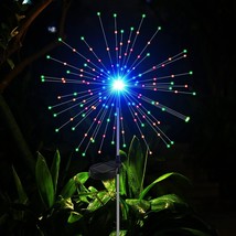 Outdoor Solar Garden Lights Solar Firework Light 120 LEDs 2 Lighting Modes Flex - £18.94 GBP