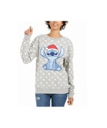 Disney Women S Heather Grey Stitch Crew Neck Pullover Sweatshirt NWT BH60 - $363.67 MXN