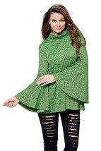 Green Flared Bell Sleeve Knit Blouse Size M - £8.47 GBP