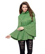Green Flared Bell Sleeve Knit Blouse Size M - £8.53 GBP