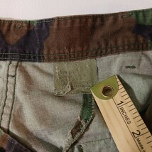 Military Woodland Camouflage Straight Leg Cargo Pants Men's Size Medium Regular image 6