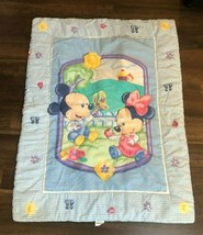 Disney Babies Mickey Mouse Minnie Flower Butterfly Quilt Comforter Blanket - £69.89 GBP