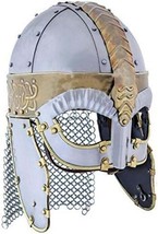 Viking Chainmail Medieval Templar Crusader Knight Armor Helmet - £62.80 GBP