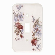 Vintage Decorative Electrical Witch Plate Cover Roses Floral Plastic - £3.86 GBP
