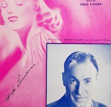 1947 Peg O My Heart Buddy Clark Sheet Music Leo Feist Robbins - £11.58 GBP