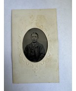 Antique CDV Tintype Photo 1860s Young Man Dapper in Victorian Era Dress - £12.63 GBP
