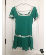 Umgee Women&#39;s Tops Blouse Size Small Green &amp; Off White - $43.13 CAD