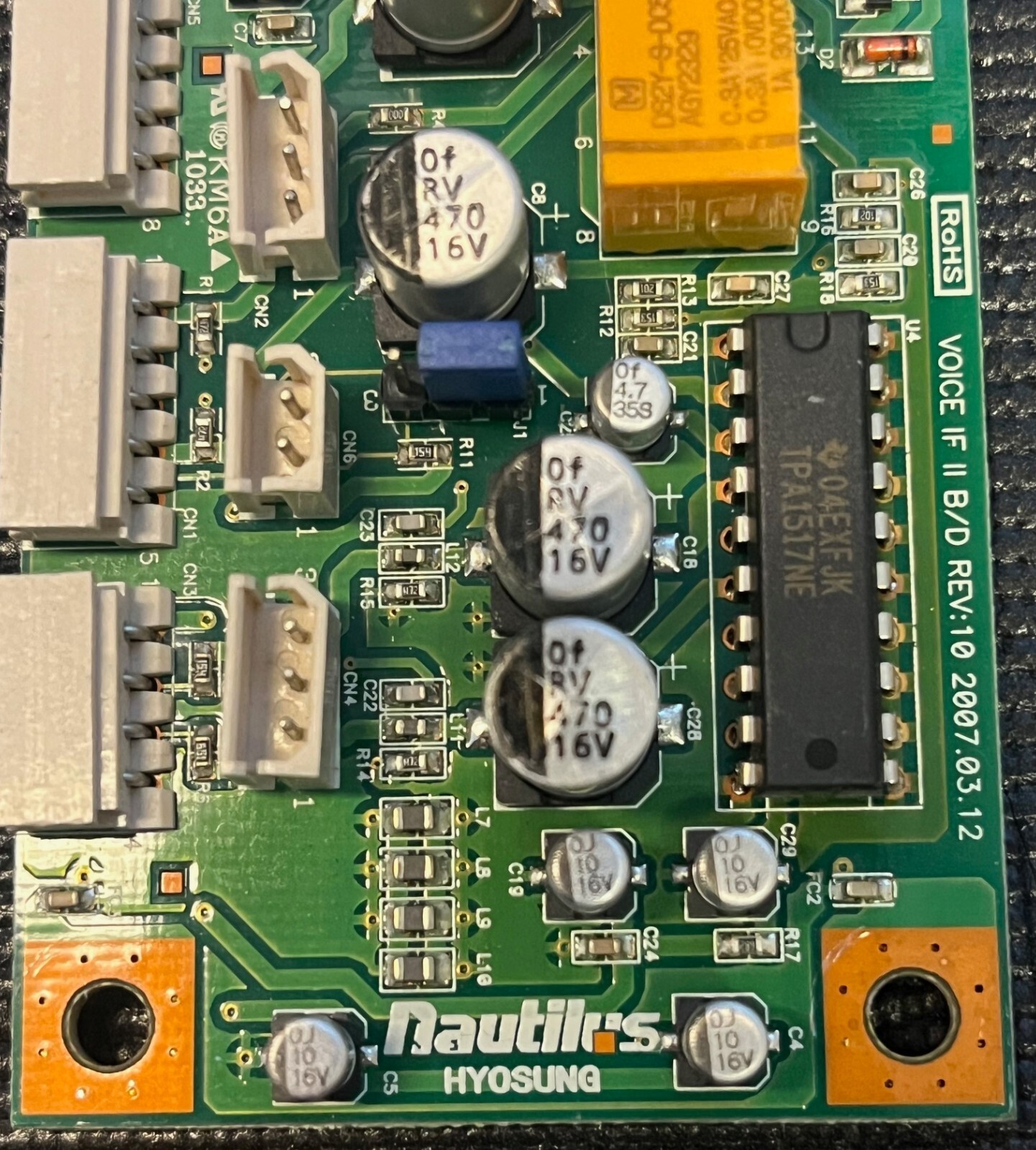 Hyosung Voice Control Board 21010001-11 IF II B/D Rev10 2007.03.12 ATM Item image 2