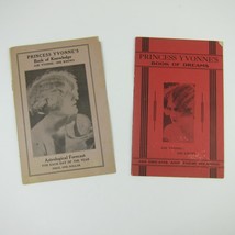 Princess Yvonne Booklets Book of Knowledge &amp; Book of Dreams Lot 2 Vintage 1930s - £39.17 GBP
