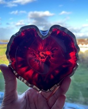 Personalized Red Heart RingDish EpoxyResin Trinket Dish Jewelry Dish Res... - £31.90 GBP