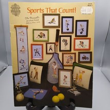 Vintage Cross Stitch Patterns, Sports That Count Book 7, Designs by Gloria &amp; Pat - £6.17 GBP