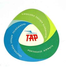 TAP Portuguese Airways Luggage Label Transports Aeriens Portugais - $15.82