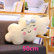 Giant Cloud Plush Pillow Soft Cushion Lovey Smile Cloud Stuffed Plush Toys For C - £21.80 GBP