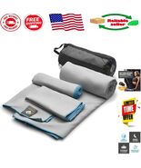 Lightweight Quick Dry Towel Set with Travel Bag - Ideal for Camping &amp; Sp... - $38.51 CAD