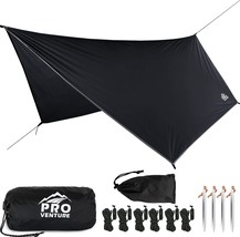 Pro Venture Waterproof Hammock Rain Fly, 12 X 9 Ft.Hex Shape, Portable Large - £36.03 GBP