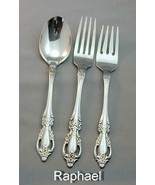 3 Pieces Distinction Deluxe Stainless Steel Flatware Oneida Raphael - £30.15 GBP