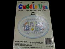 JCA Cuddle Ups Baby Blocks Baby Cross Stitch Kit With Frame Size 6″ x 4 ... - $10.78