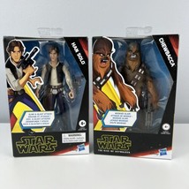 Star Wars Galaxy of Adventures Chewbacca &amp; Han Solo Rise Of Skywalker 5” Figures - £9.34 GBP