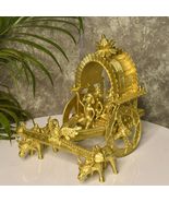 Sowpeace Handcrafted Premium Brass Large Dhokra Craft - Cow Cart Decor s... - £250.27 GBP