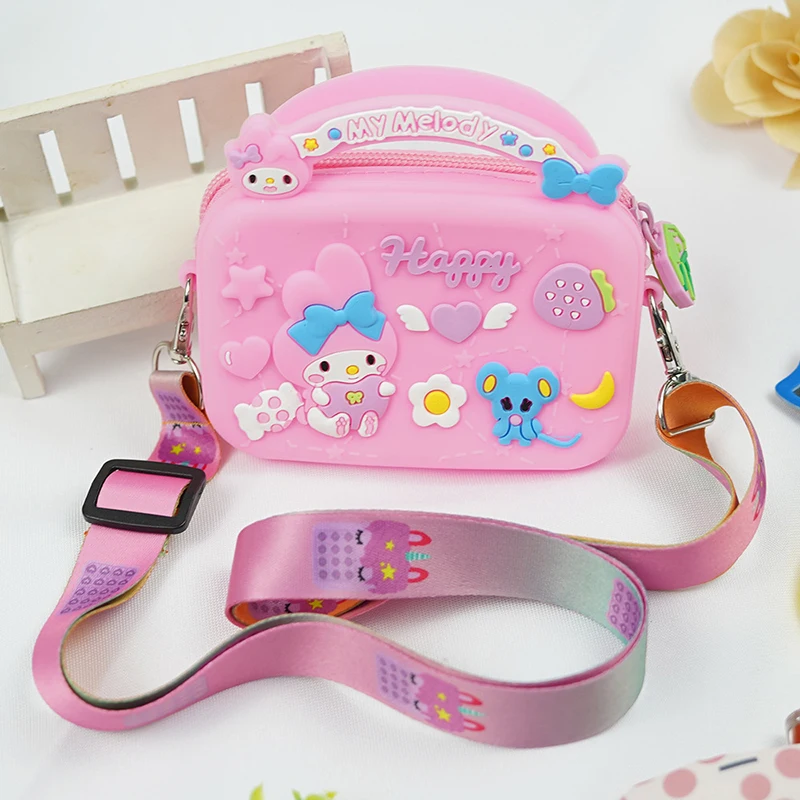 Play New Kawaii Silicone Shoulder Bag Sanrio My Melody Pikachu Purse Antistress  - £23.15 GBP