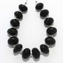 74.45 Cts Natural Black Onyx Beads Briolette Loose Gemstones 9x6 to 11x7mm - £9.41 GBP