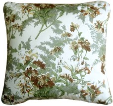 Brookside Garden Green 17x17 Throw Pillow, with Polyfill Insert - £15.94 GBP