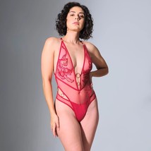 NWT Thistle and Spire Tigress Bodysuit Teddy Plus SZ 1X Crimson Retails $98 - $33.65