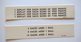 Paddock Pinball Game Score Cards Original NOS Unused 1969 Vintage Set of 2 - £10.00 GBP
