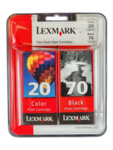 Lexmark #70 Black and #20 Color Print Cartridges Combo Pack - £11.52 GBP