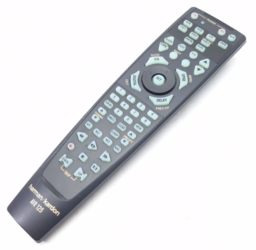 harman/kardon AVR-125 AVR125 Home Theater Receiver GENUINE Remote Control  			