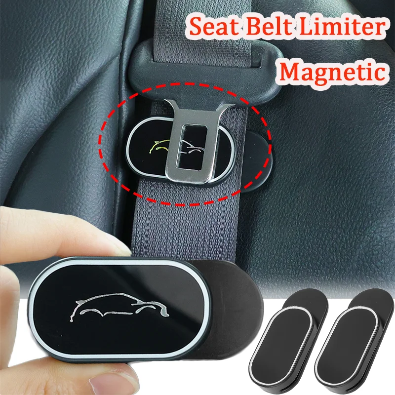 Universal Car Seat Belt Limiter Magnetic Safety Belt Fixed Limiter Self ... - $15.62