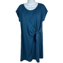 Shein Womens Blue Knot Front Casual Dress Size L - £17.89 GBP