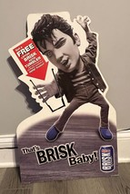 VTG 1990s Double Sided Lipton Ice Tea Cardboard Standee Cutout Elvis Presley 24&quot; - £86.78 GBP