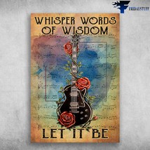 Electric Guitar Music Sheet Flower Whisper Words Of Wisdom Let It Be - £12.54 GBP