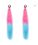 2-Ponytail Extension with Elastic Tie Hair Band 24" Long Straight  - $27.15 CAD