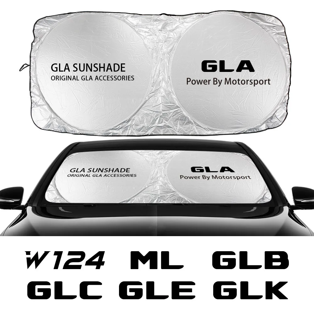 Car Windshield Sun Shade Cover For Mercedes W124 Gla Glc Ml Glb Glk Gle Gls GLC43 - £11.43 GBP+
