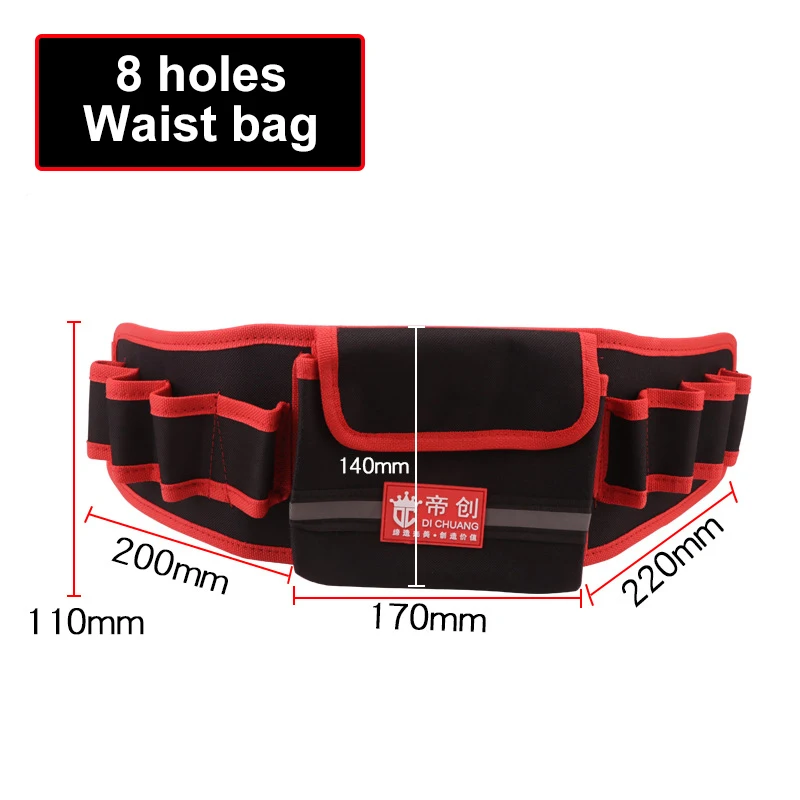 UNT Multifunction Waist Bag Multiple Pockets Ox Cloth Tool Kit Waterproof Single - £229.33 GBP