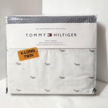 NEW Tommy Hilfiger TWIN XL Gray Whales Stripes 3 Piece Bed Sheet Set Dorm - £33.32 GBP