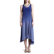 EILEEN FISHER Blue Ombré Silk sleeveless asymmetric hem midi dress Plus Size 3X - £75.33 GBP