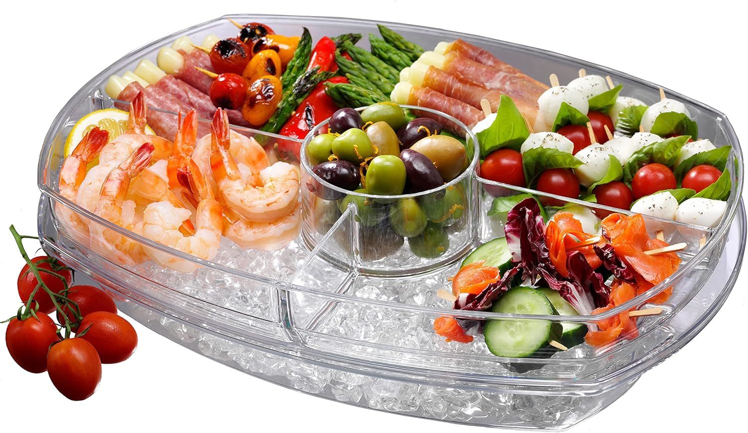 Prodyne Sb-5 Flip-Lid Appetizers On Ice, 15&quot;, Clear - $36.98